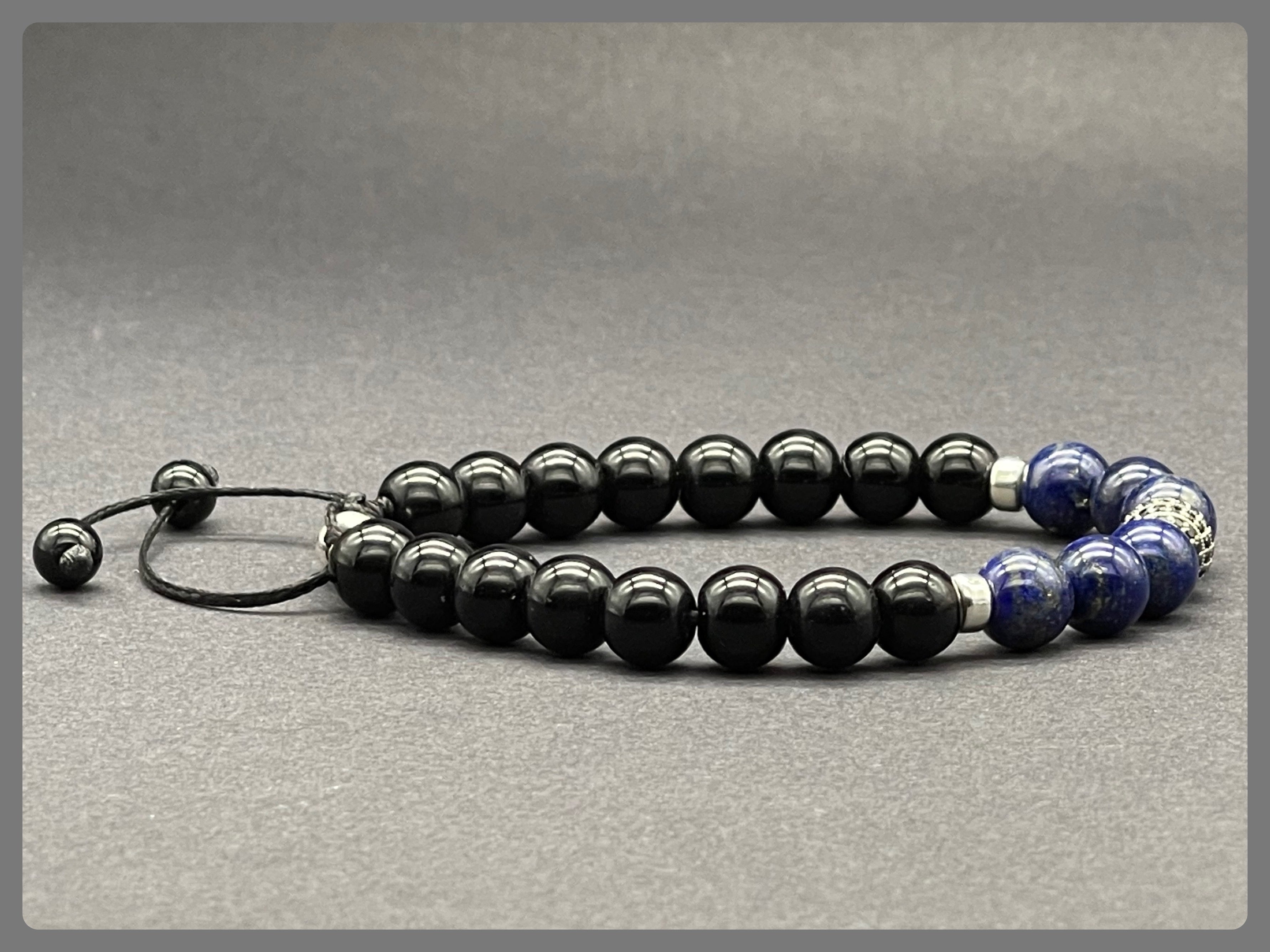 Black onyx 925 bracelet outlet