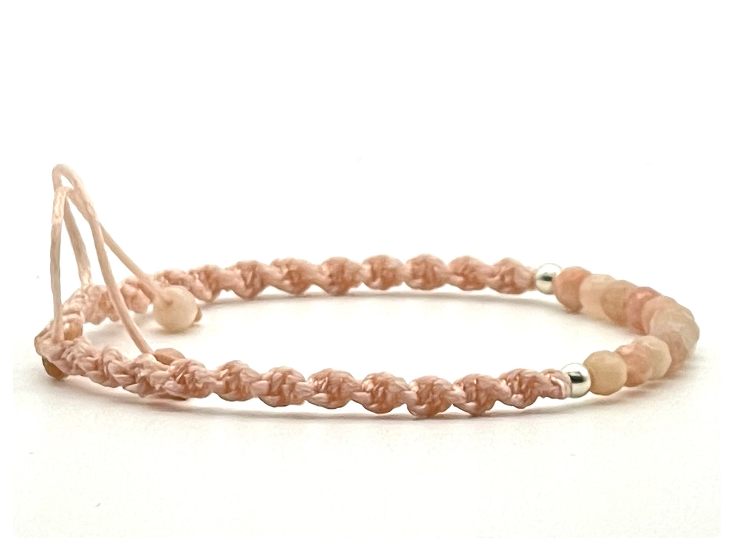 Sunstone Gemstone Bracelet 3mm-Dainty