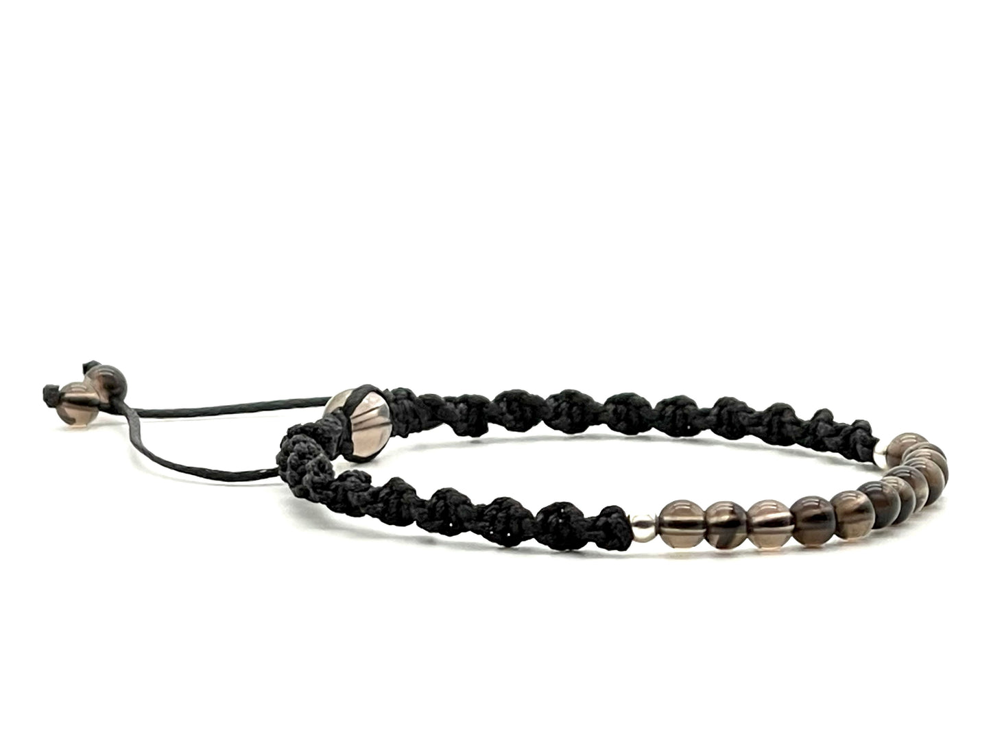 Smoky Quartz Gemstone Bracelet 3mm-Dainty