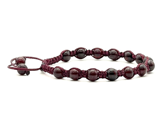 Garnet Gemstone Bracelet 6mm