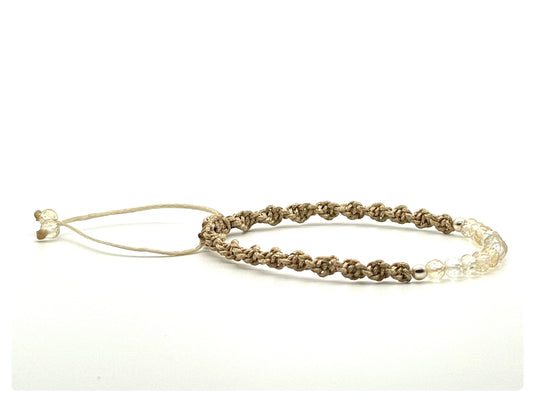 Citrine Gemstone Bracelet 3mm-Dainty