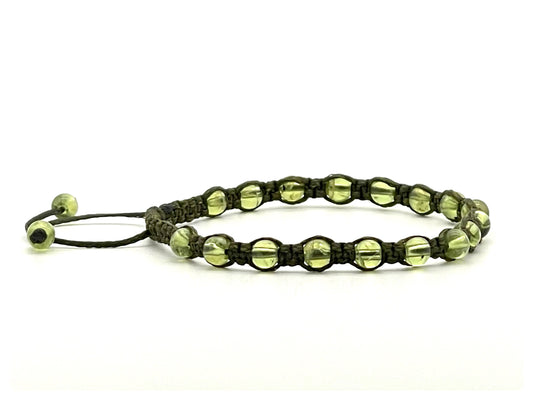 Peridot Gemstone Bracelet 4mm- August Birthstone