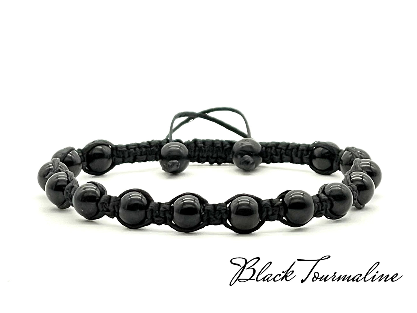 Black Tourmaline Gemstone Bracelet 6mm