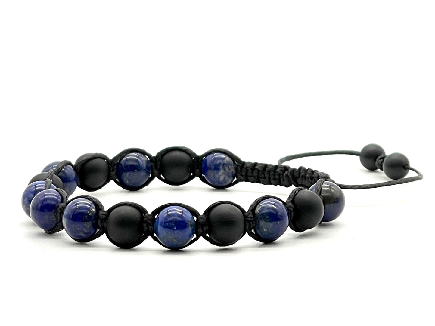 Lapis Lazuli & Onyx Gemstone Bracelet 8mm