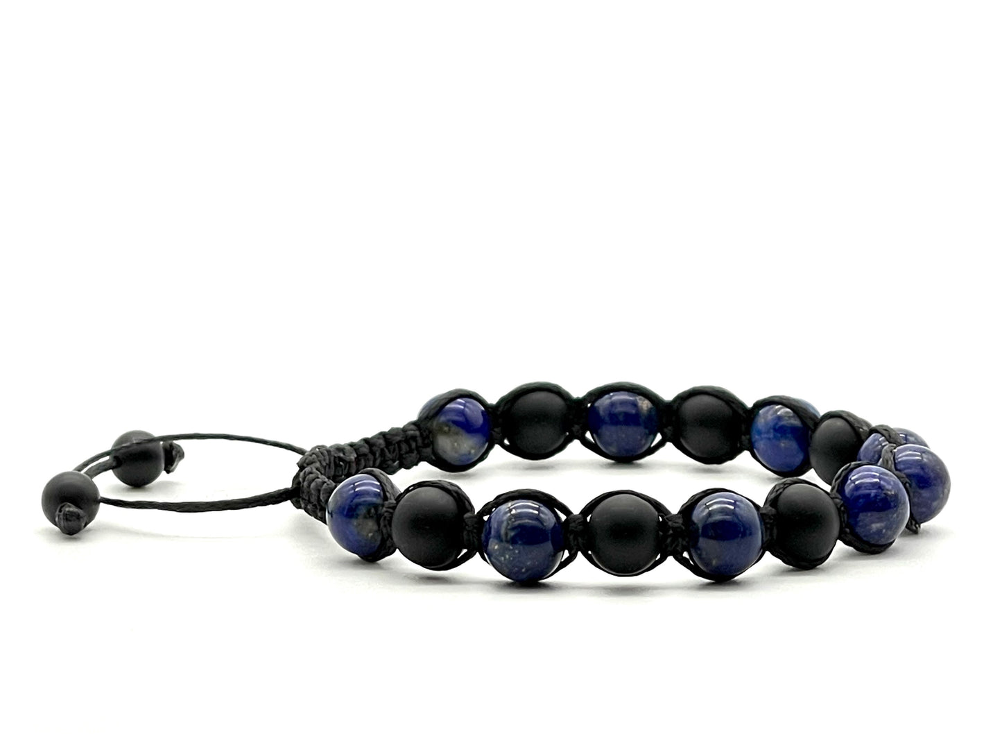 Lapis Lazuli & Onyx Gemstone Bracelet 8mm