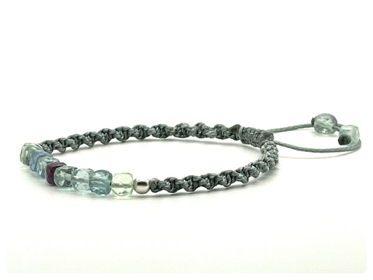 Flourite Gemstone Bracelet 4mm-Dainty