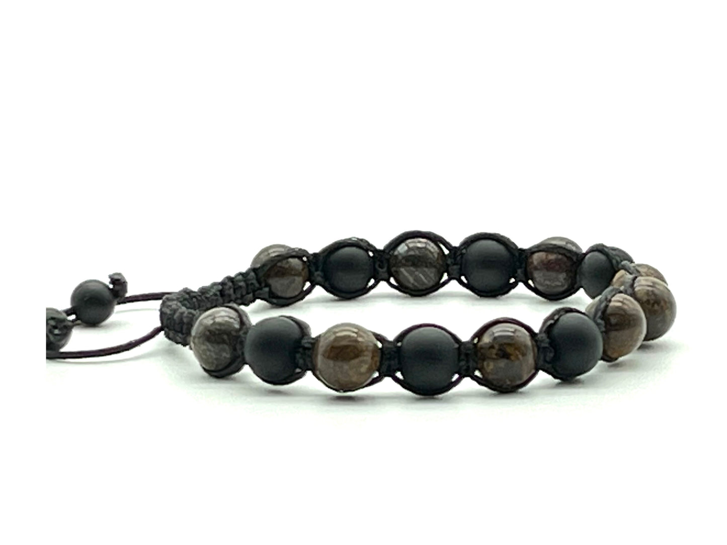 Bronzite & Onyx Gemstone Bracelet 8mm