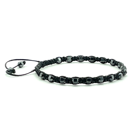 Hematite Gemstone Bracelet 3mm-Dainty