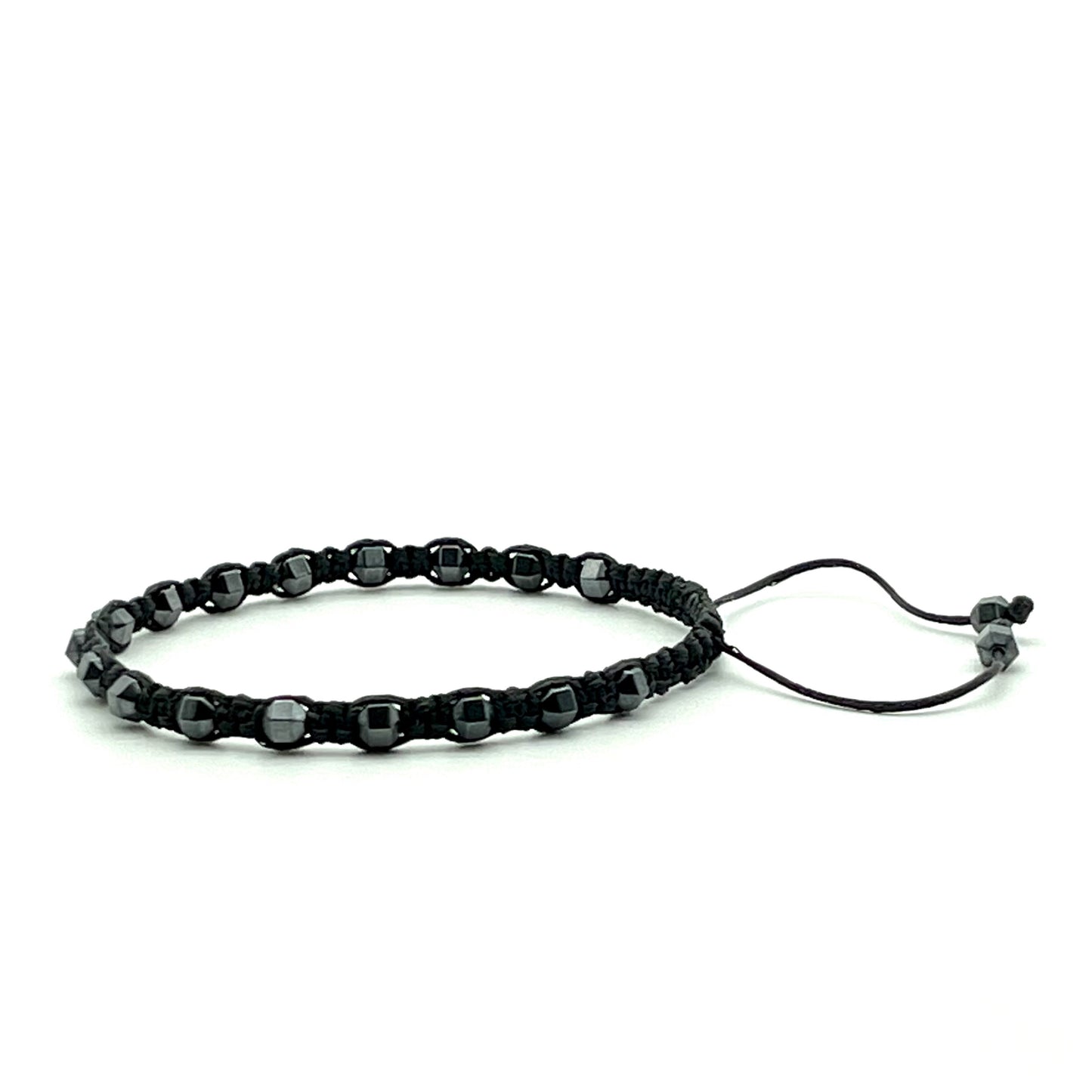 Hematite Gemstone Bracelet 3mm-Dainty