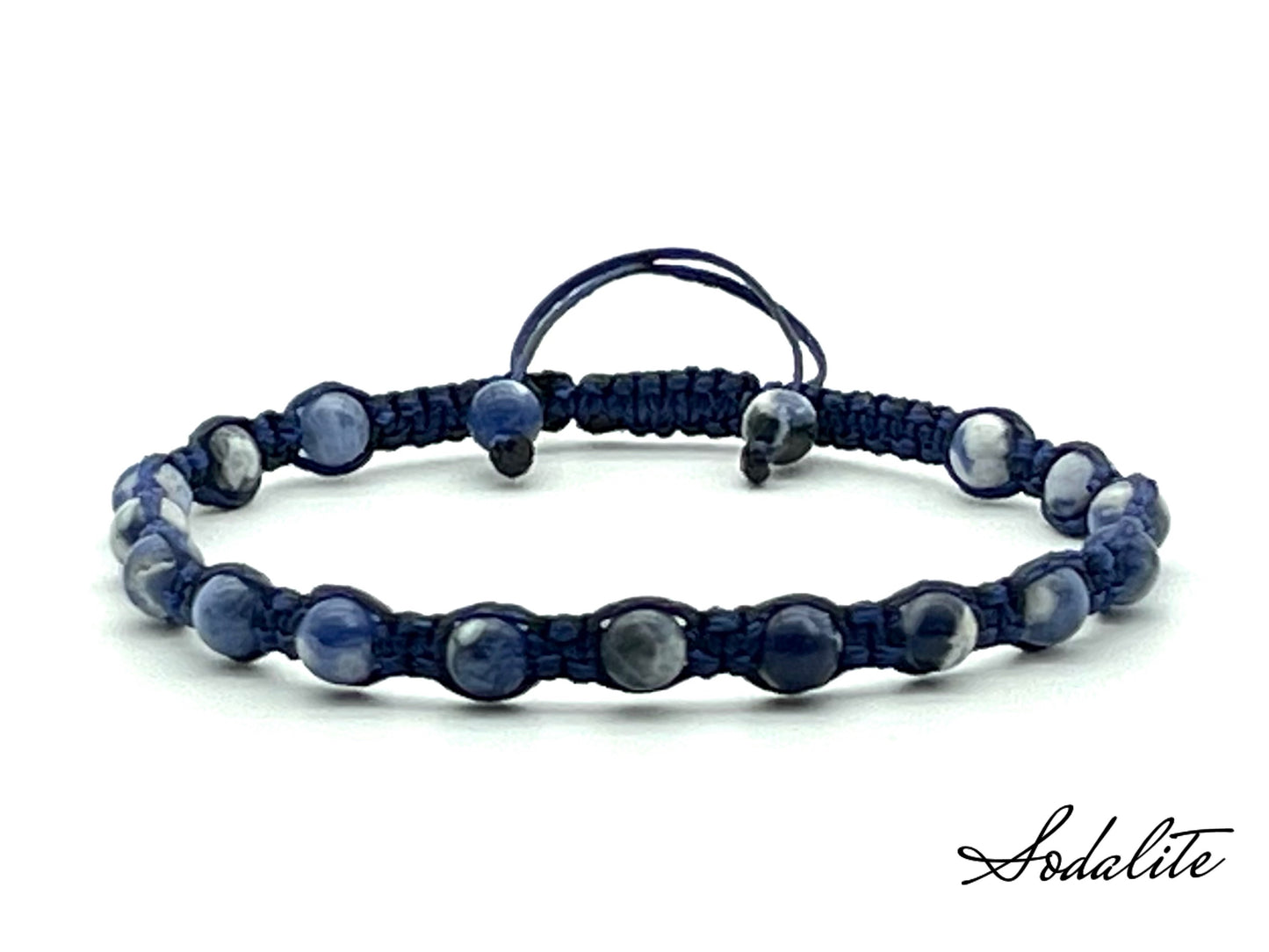 Sodalite Gemstone Bracelet 4mm-Dainty