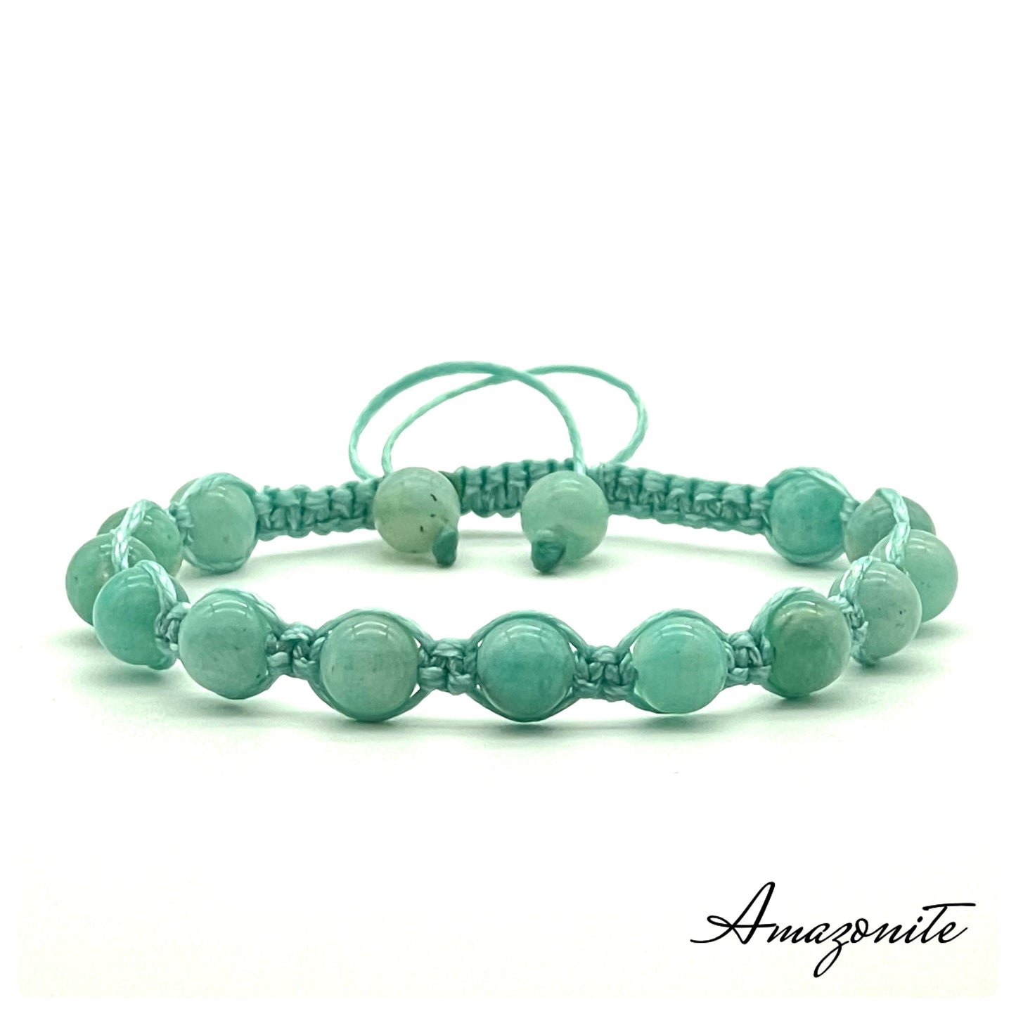 Blue Amazonite Gemstone Bracelet 6mm