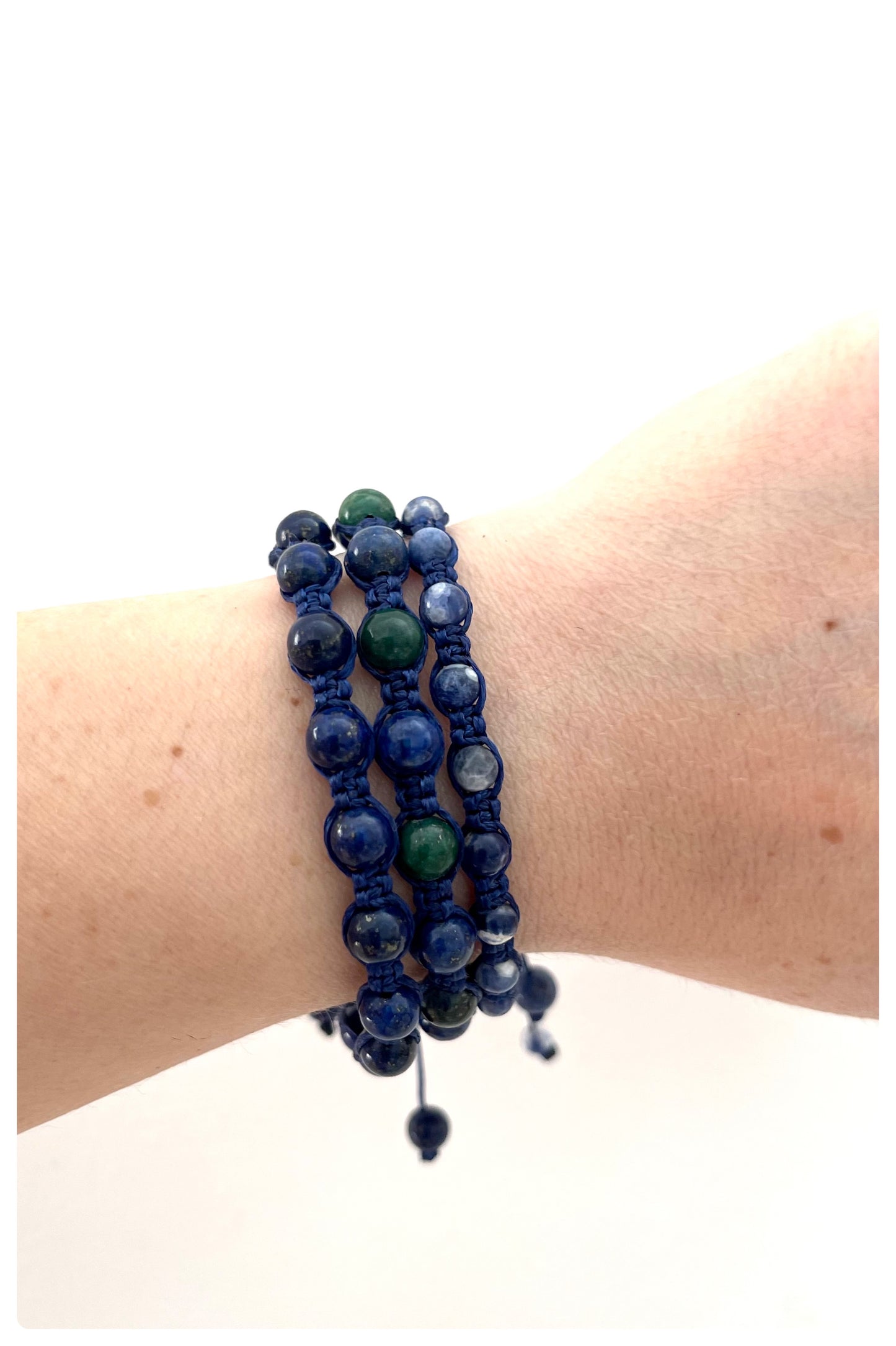 Azurite Gemstone Bracelet 6mm