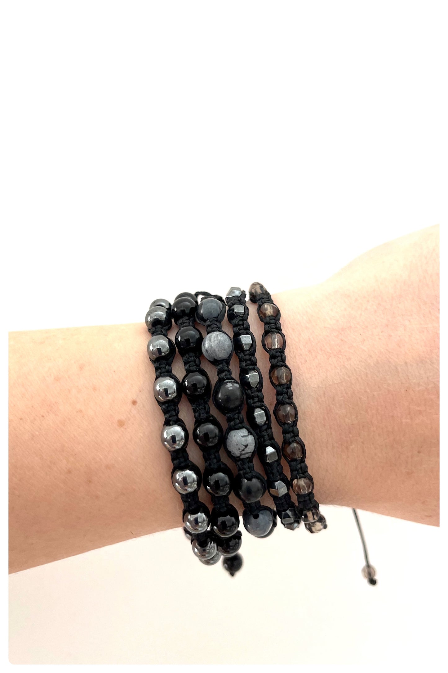 Black Tourmaline Gemstone Bracelet 6mm