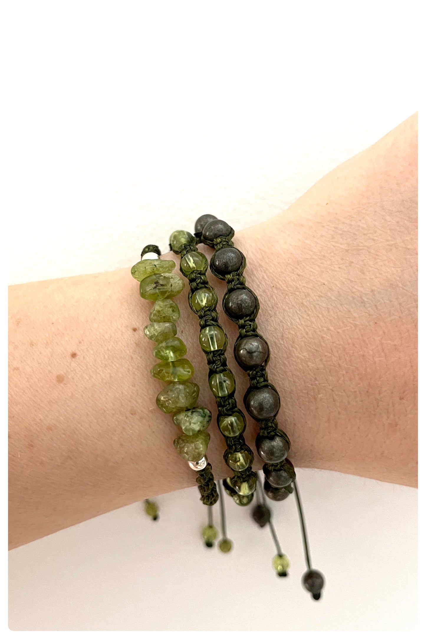 Peridot Gemstone Bracelet 4mm- August Birthstone