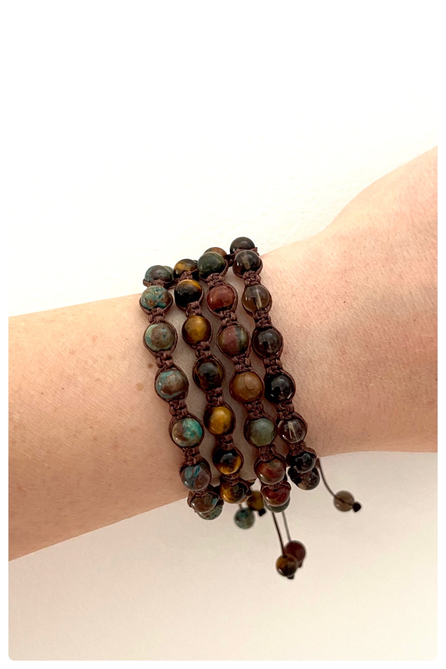 Crysocolla Gemstone Bracelet 6mm